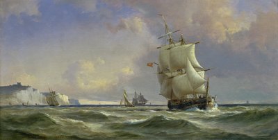 A tempestade do ajuntamento, 1853 de Anton Melbye